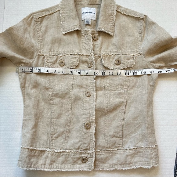 TOMMY BAHAMA Two Palms 100% Linen Raw Edge Jacket * SZ  XS - Picture 8 of 16